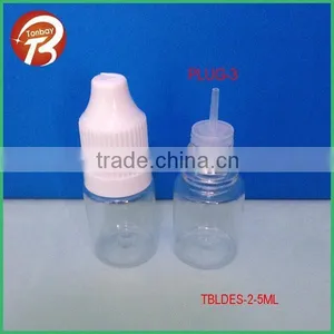 5ml Plastic PET Dropper Bottle With Needle Nozzle&childproof Cap TBLDES-2-5ML WHITE thumbnail-1