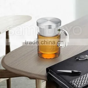 Samadoyo Elegant Glass Stainless Steel Infuser Teacups/Mugs Tea Brewer Cups thumbnail-1