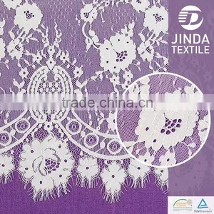 2016 New Design Eyelash White Lace French Fabric thumbnail-3