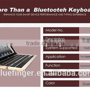 Dongguan Manufacturer Durable Foldable Bluetooth 3.0 Keyboard Aluminum Alloy for IPad,iPhone,smart Phones and Tablets With View thumbnail-1