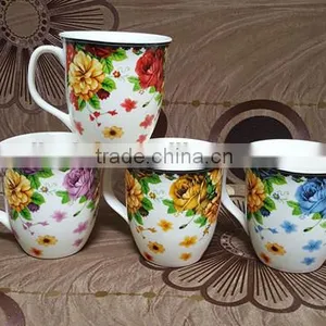 Cheap 8 oz New Bone China Mug for Pakistan That Decal Beautiful Flowers thumbnail-4