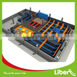 Popular Newest Games Large Indoor Amusement Games Foam Pit Basketball and Climbing Wall Trampoline Park thumbnail-1