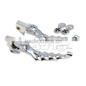 BJ-LS241-023 Super Quality Chrome Billet Aluminum Skull Motorcycle Clutch Brake Lever thumbnail-3