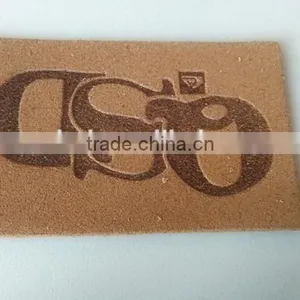 Custom & Design Debossed Leather Patches Logo for Garment ,shoes,sofa thumbnail-1