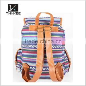 Custom High Quality Backpack Girls Fashion Aztec Canvas Backpack thumbnail-2