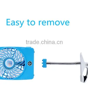 2016 New USB Mini Fan With Hose Braacket Clip for With USB Rechargeable Quality Choice thumbnail-5