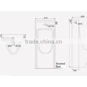 Pedestal Sensor Urinal thumbnail-2