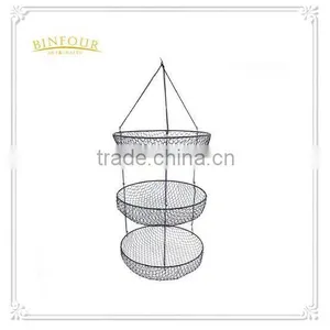Cheapest Metal Standing 3 Tiers Fruit Basket Storage Basket With Handle thumbnail-1