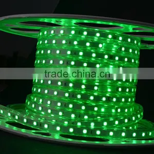 Waterproof SMD 5050 High Voltage 110V 220V 60 Led per Mtr Wedding Decoration Rgb Thin Flexible Led Rope Strip Light Outdoor Use thumbnail-2