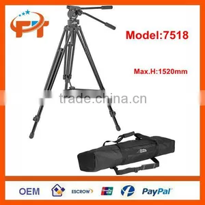 New Pro Vista Video Tripod With FM18 Fluid Head 7518 thumbnail-1