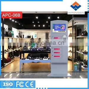 Fast Charge Floor Standing Card Reader Cell Phone Charging Kiosk Locker Cell Phone Charging Station APC-06B thumbnail-1