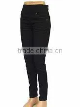 Factory Price Wholesale Women Winter Cotton Black Jeans thumbnail-1
