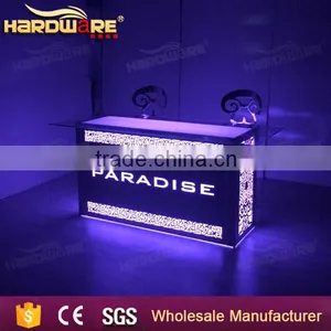 Hotel Event Use Square Iron Wedding Reception Table With Led Light thumbnail-3