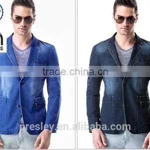 Vogue Blue Men's Fashion Trend Denim Jackets Short Jean Coat With High Quality thumbnail-4