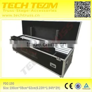 PDC-190 High Quality Flight Case for Pipe and Steel Base Plate With Wheel Transport thumbnail-1