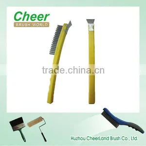 Wire Brush With Black Wire,plastic Handle. thumbnail-1