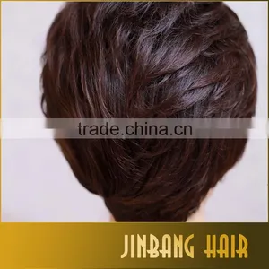 Short Kind Synthetic Black Brown Color Loose Wave Hair Wig For Woman thumbnail-4