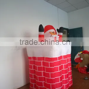 DJ-XT-35 Movable Santa Claus Inflatable in the Chimney Festival Decoration Lights thumbnail-5