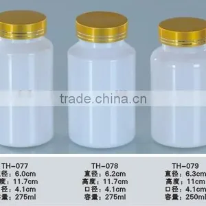 Export 275ml PET Vitamin Pill Bottles With Gold Aluminum Cap,green Plastic Bamboo Bottle for Sale thumbnail-1