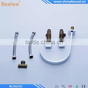 Beelee BL18322C Chrome Finish Two Handles Three Holes Bathroom Waterfall Basin Mixer Vessel Faucet Tap thumbnail-6