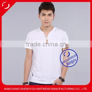 Custom Men's V-neck Tee T-shirt Wholesale China thumbnail-1