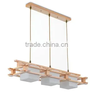 Wholesale Guzhen Lighting Japan Glass Wooden Pendant Light Billiards Lighting thumbnail-1