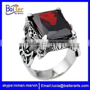 Jewelry One Big Stone Ring Stainless Steel One Stone Ring Designs thumbnail-2