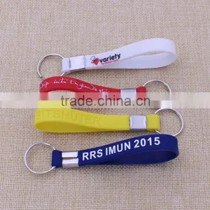 Wholesale Red Bracelet Keychain/good Quality Silicone Keychain With Printing Logo thumbnail-5