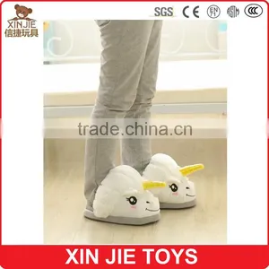 Nice Design Plush Unicorn Slippers ISO9001 Plush Slippers Manufacturer New Design Girls Plush Animal Slippers Quality Choice thumbnail-3