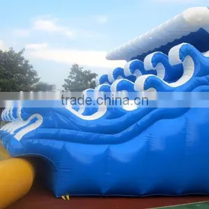 Inflatablewater Amusement Park Waterpark With Wave Slide in Stock thumbnail-3