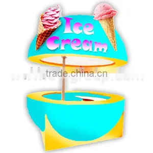 Easy Move Portable Ice Cream Cart for Sale, Fiberglass Hand Made Vending Truck thumbnail-1
