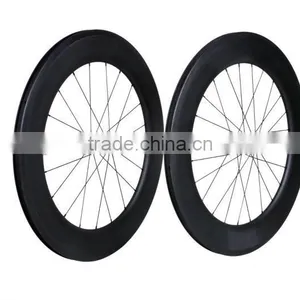 High Stiffness 3k Matte 700c Carbon 88mm Clincher Road Wheels, 88mm Clincher Wheelset Carbon Wheel/ Road Bike Racing Wheelset thumbnail-2