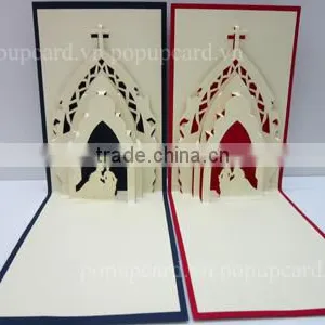Wedding Church Greeting 3d Handmade Card thumbnail-2
