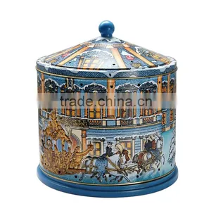 Fancy Custom Musical Tin Box Christmas Gift Decoration Music Tin Box thumbnail-2