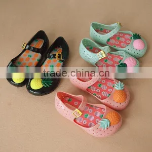 2016 Cute Pineapple Jelly Shoes Heel Jelly Shoes Cool Korean Summer Soft Bottom Girls Sandals thumbnail-5