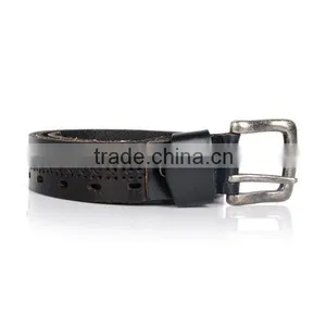 Factory Hot Sell Pin Belt Buckle Fashion Black Cowhide Italian Leather Belt Men thumbnail-2