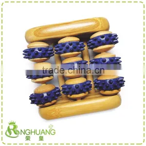 Wooden Foot Massager With Plastic Wheel thumbnail-1