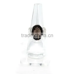 Smokey Quartz Oval Faceted Silver Plated 925 Silver Sterling Silver Ring thumbnail-2