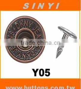 Jean Button for Pants, Shorts, Skirt, Customs Shape and Etc. Item No. Y04 thumbnail-1