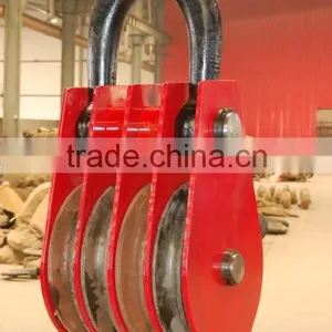 Drop Forged Hardware Alloy Steel/carbon Steel Lifting Hoist Four Wheel Close Link/hook/ring Type Steel Hoist Pulley Block thumbnail-2