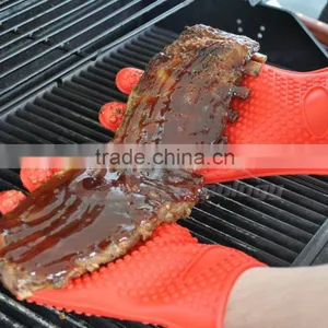 New Products 2014, 100% FDA Grade, Rock Bottom Prices, Waterproof, Heat Resistant Silicone Oven Gloves, Silicone BBQ Gloves thumbnail-5