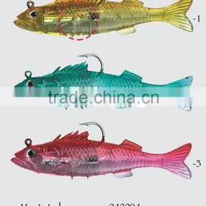 Swimbait Imbeded Lead Soft Shad Lure LED Flash thumbnail-1