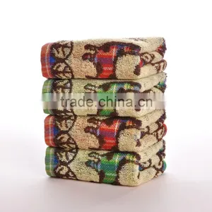 Yarn Dyed Jacquard Cotton Hand Towel With Animal Pattern thumbnail-2