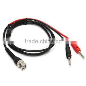 Pure Copper BNC Q9 To Dual 4mm Banana Plug With Test Leads Probe Cable thumbnail-2