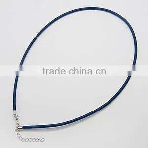 Natural Black Wax Cotton Cord Necklace thumbnail-1