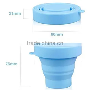 BPA-Free Dishwasher Safe Folding Collapsible Silicone Travel Camping Cup thumbnail-4