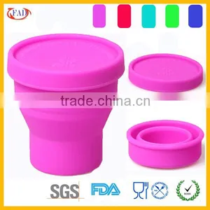 Pink Eco-friendly Best Promotional Silicone Tea Cups thumbnail-1