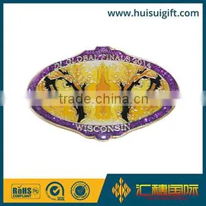 Wholesale Promotional Fashionable Pin Badge Custom Glitter Pin Badge thumbnail-1