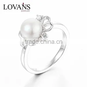 2016 European Style Rings 925 Sterling Silver Pearl Ring Design thumbnail-1