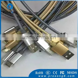 Hot Sale Charging USB Data Cable 2 in 1 Metal Cable thumbnail-3